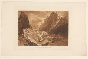 Vista del ghiacciaio Mer-de-Glace presso il Monte Bianco da Joseph Mallord William Turner