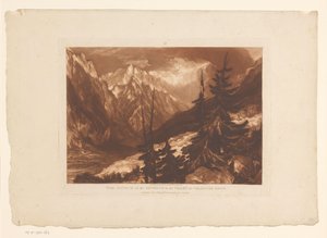 Veduta della valle di Chamonix con il fiume Arveyron
