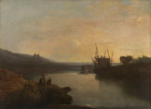 Castello di Harlech, da Tygwyn Ferry, crepuscolo di una sera d