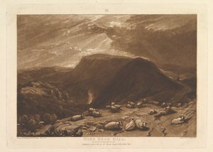 Hind Head Hill, sulla strada di Portsmouth Liber Studiorum, parte V, tavola 25, 1 gennaio 1811 da Joseph Mallord William Turner