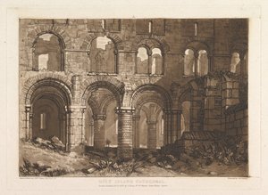 Cattedrale di Holy Island, Liber Studiorum, parte III, tavola 11 da Joseph Mallord William Turner