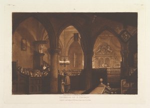 Interno di una chiesa, Liber Studiorum, parte XIV, tavola 70, 1 gennaio 1819 da Joseph Mallord William Turner