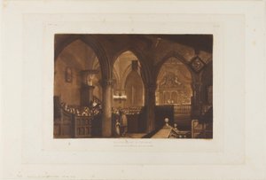 Interno di una Chiesa, tavola 70 da Liber Studiorum da Joseph Mallord William Turner