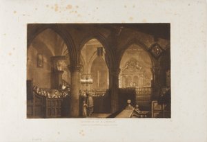 Interno di una chiesa, tavola 70 da Liber Studiorum da Joseph Mallord William Turner