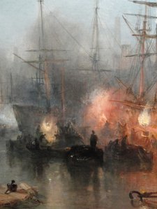 Scaricatori di carbone al chiaro di luna, dettaglio, 1835
