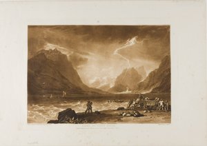 Lago di Thun, tavola 15 da Liber Studiorum da Joseph Mallord William Turner