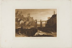 Lauffenbourgh sul Reno, tavola 31 da Liber Studiorum da Joseph Mallord William Turner