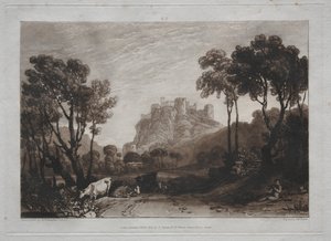 Liber Studiorum: Il castello sopra i prati da Joseph Mallord William Turner