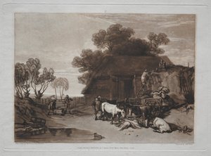Liber Studiorum: Il cortile della paglia da Joseph Mallord William Turner
