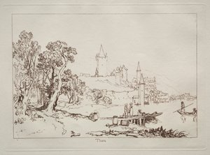 Liber Studiorum: Ville de Thun, Svizzera da Joseph Mallord William Turner