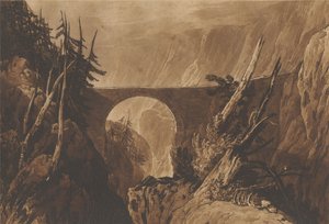 Piccolo Ponte del Diavolo sulla Reuss sopra Altdorf, Svizzera da Joseph Mallord William Turner