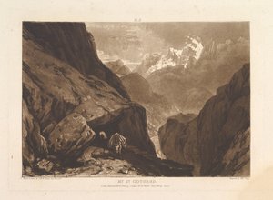 Monte San Gottardo, Liber Studiorum, parte II, tavola 9, 20 febbraio 1808 da Joseph Mallord William Turner