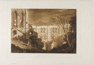 Abbazia di Rivaux, tavola 51 da Liber Studiorum da Joseph Mallord William Turner