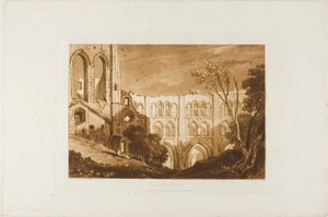 Abbazia di Rivaux, tavola 51 da Liber Studiorum da Joseph Mallord William Turner