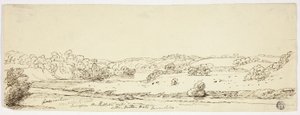 Scene sul Kibble vicino a Little Milton Hall, Lancashire da Joseph Mallord William Turner