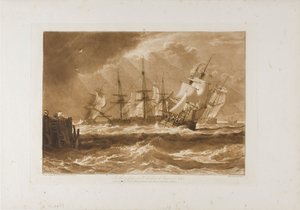 Navi in una brezza, tavola 10 da Liber Studiorum da Joseph Mallord William Turner