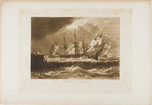 Navi in una Brezza, tavola 10 da Liber Studiorum da Joseph Mallord William Turner