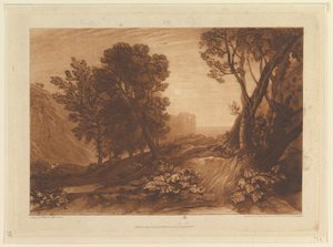Solitudine, o La Maddalena che legge Liber Studiorum, parte XI, tavola 53, 12 maggio 1814 da Joseph Mallord William Turner