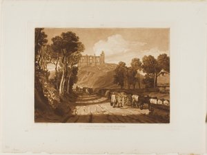 Collina di Santa Caterina presso Guilford, lastra 33 dal Liber Studiorum da Joseph Mallord William Turner