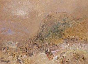 La Bastiglia a Grenoble, dal villaggio di La Tronche, c.1836 da Joseph Mallord William Turner