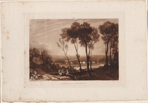 Il Ponte in Media Distanza, tavola 13 da Liber Studiorum da Joseph Mallord William Turner