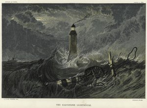 Il faro di Eddystone sugli scogli di Eddystone da Joseph Mallord William Turner