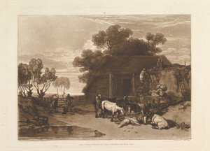 Il Cortile di Paglia Liber Studiorum, parte II, tavola 7, 20 febbraio 1808 da Joseph Mallord William Turner