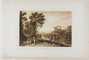 La donna e il tamburello, tavola 3 da Liber Studiorum da Joseph Mallord William Turner