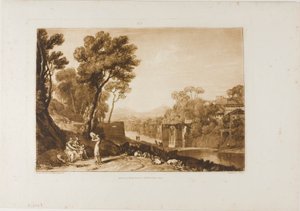La donna e il tamburello, tavola 3 da Liber Studiorum da Joseph Mallord William Turner