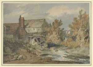 Mulino ad acqua vicino a un ruscello da Joseph Mallord William Turner