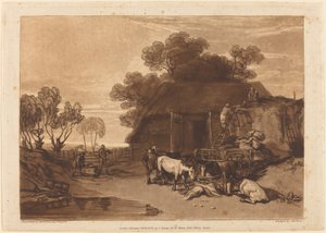 Il cortile della paglia da Joseph Mallord William Turner and Charles Turner
