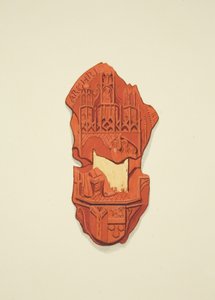 Retro del sigillo di Matthew Parker, Arcivescovo di Canterbury, al testamento di Thomas Alyce, mercante