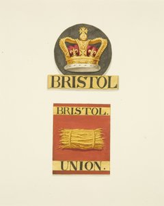 Stemmi delle case o marchi di fuoco degli uffici di Bristol Crown e Bristol Union