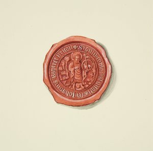 Sigillo raffigurante San Giovanni Battista (forse Merchant Taylors), c.1825