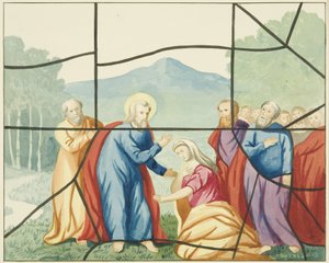 Vetrata in San Marco - Cristo e Maria Maddalena da Joseph Manning