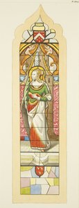 Vetrata in San Marco, con una santa femminile da Joseph Manning