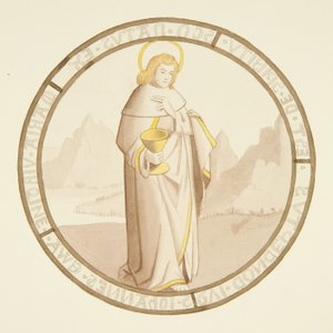 Vetrata nella cappella privata del Palazzo del Vescovo: San Giovanni da Joseph Manning