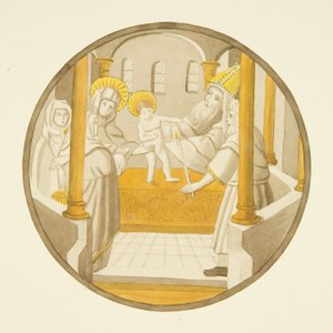 Vetrata nella cappella privata del Palazzo del Vescovo: La presentazione al tempio da Joseph Manning