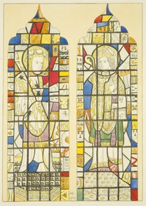 Vetrata nella finestra sopra il Monumento di Canynges in St Mary Redcliffe