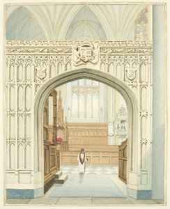 Il coro dalla navata sud della cattedrale di Bristol da Joseph Manning