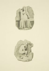Due pietre della volta (bossi) nel soffitto di St Mary Redcliffe da Joseph Manning