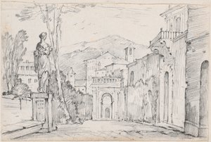 Una Strada Romana con Monte Cavo in Lontananza da Joseph Marie Vien