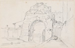 Arco di Druso vicino alla Via Appia da Joseph Marie Vien