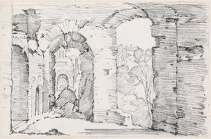 Passaggi ad arco di un edificio in rovina da Joseph Marie Vien