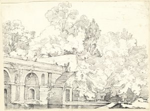 Lo stagno dei pesci a Villa Madama
