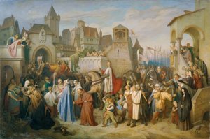 Ingresso trionfale del Duca Leopoldo il Glorioso a Vienna dopo la crociata del 1219 da Joseph Mathias von Trenkwald
