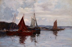 Barche da pesca nel porto da Joseph Milne