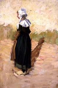 La piccola ragazza bretone da Joseph Milner Kite