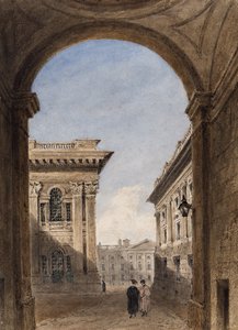 Porta di Canterbury e Quad di Christ Church, Oxford, 1833 da Joseph Murray Ince