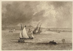 Navi al largo della costa da Joseph Murray Ince